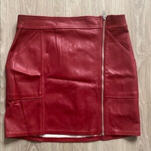 Express Red Mini Skirt
